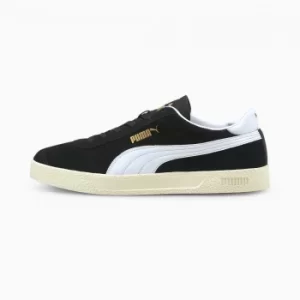 Womens PUMA Club Trainers, Black/White/Gold, size 6.5, Shoes