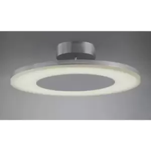 Ceiling light Hemisferic 1 X 36W LED round 3000K, 3240lm, satin aluminium/frosted acrylic