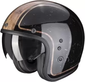 Scorpion Belfast Evo Retrol Jet Helmet, black-brown, Size XS, black-brown, Size XS