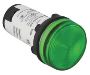 Schneider Electric, Harmony XB7, Panel Mount Green LED Indicator, 22mm Cutout, 230 240V ac