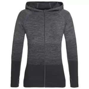 Stedman Womens/Ladies Active Seamless Raglan Jacket (L) (Dark Grey Transition)