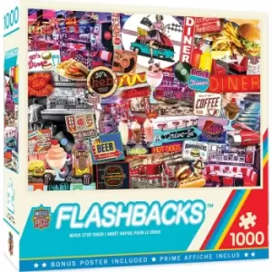 Masterpieces Puzzle Flashbacks Quick Stop Diner Puzzle 1000 piece jigsaw puzzle