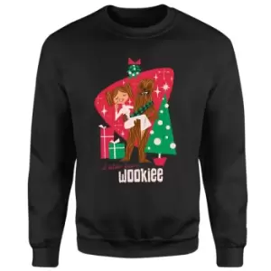 Star Wars Rather Kiss A Wookie Christmas Jumper - Black - 5XL