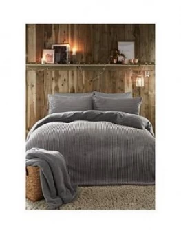 Fusion Ribbed Teddy Fleece Duvet Set