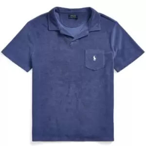 Polo Ralph Lauren Terry Towelling Polo, Light Navy, Male, Shirts, 710835786004