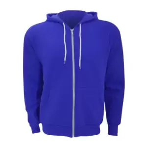 Canvas Unixex Zip-up Polycotton Fleece Hooded Sweatshirt / Hoodie (M) (True Royal)