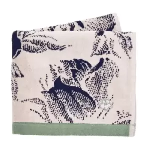 Ted Baker Glitch Floral Cotton Towels - Navy