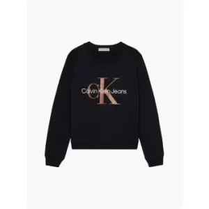 Calvin Klein Jeans Bronze Monogram Cn Sweatshirt - Black