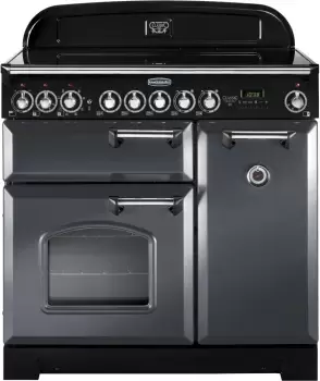 Rangemaster CDL90ECSL/C Classic Deluxe Slate with Chrome Trim 90cm Ceramic Range Cooker