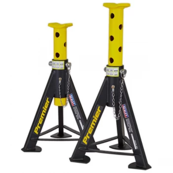 Sealey AS6Y Axle Stands (Pair) 6tonne Capacity per Stand - Yellow