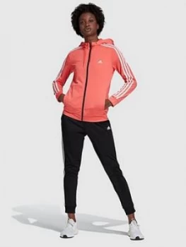 adidas Pes 3 Stripe Tracksuit, Pink, Size 2XL, Women