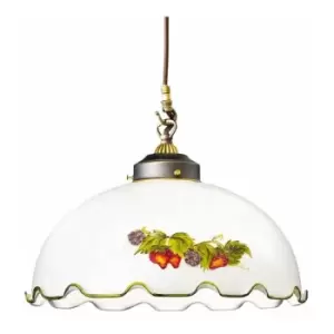 NONNA classic pendant light antique brass 1 bulb in matt glass