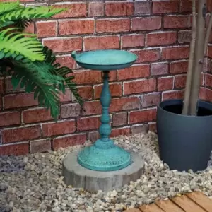 St Helens Metal Bird Bath / Feeder - Green