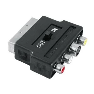 Hama Video Adapter, S-VHS socket/3 RCA sockets - Scart plug, 4 pins