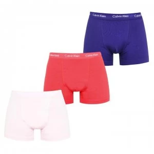 Calvin Klein Stretch Trunks 3 Pack - Blu/Red/Pink