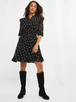 Joe Browns Busy Bee Mini Dress -black, Black, Size 14, Women