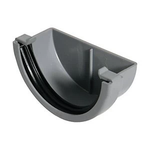 FloPlast REM1G Miniflo Gutter External Stopend - Grey