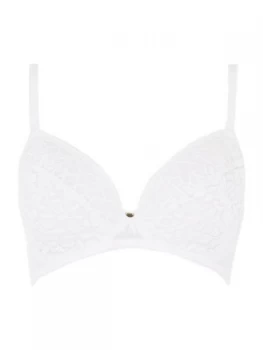 Freya Soiree lace padded plunge bra White