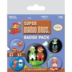 Super Mario Bros. - Retro Badge Pack