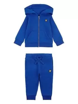 Lyle & Scott Toddler Boys Zip Hoodie And Jog Set - Blue Size 12 Months