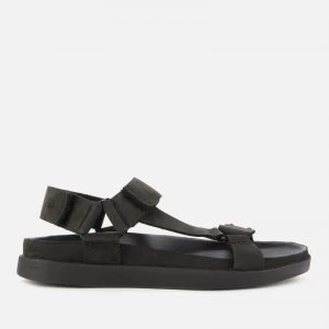 Clarks Mens Sunder Range Nubuck Sandals - Black - UK 11