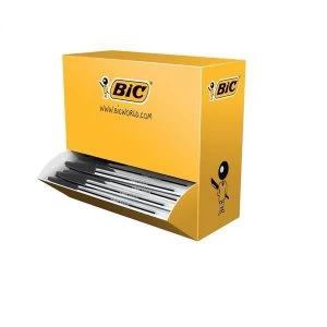 Bic Cristal Clear Barrel Ballpoint Pen 1.0mm Tip 0.4mm Line Black Pack of 90 with 10 FREE Ballpoint Pens