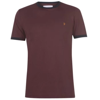 Farah Groves Ringer T Shirt - Red