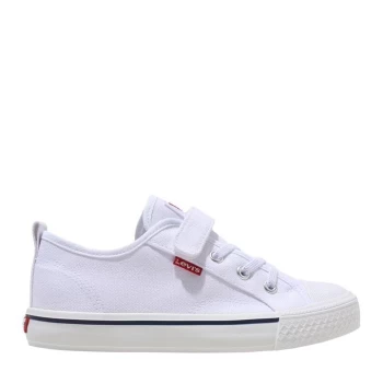 Levis Maui Low Canvas Kids Trainers - White