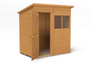 Forest Garden 6 x 4ft Pent Shiplap Dip Treated Shed with Assembly