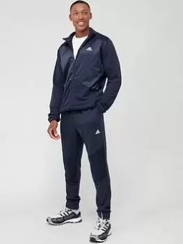 adidas Satin Tracksuit - Navy, Size L, Men