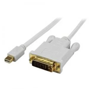 StarTech.com 6ft Mini DisplayPort to DVI Active Adapter Converter Cable 2560x1600 White