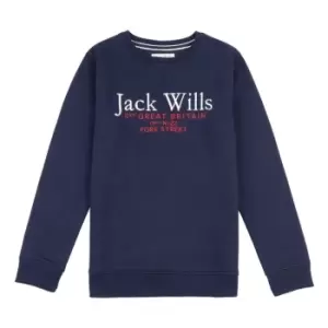 Jack Wills Kids Script Crew Neck Sweatshirt - Blue