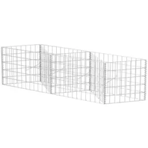 Gabion Basket Galvanised Steel 120x30x50cm vidaXL - Silver