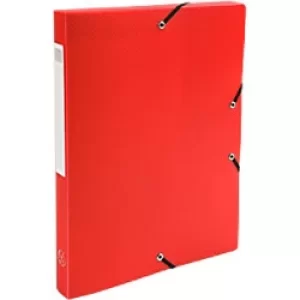 Exacompta Filing Box 59685E A4 Red Polypropylene 25 x 33cm Pack of 8