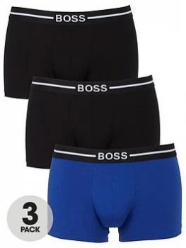 Hugo Boss 3 Pack Organic Mixed Trunks Black/Blue Size M Men