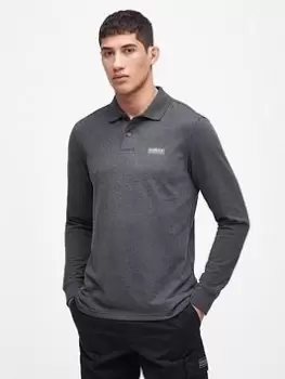 Barbour International Long Sleeve Polo Shirt - Dark Grey, Size 2XL, Men