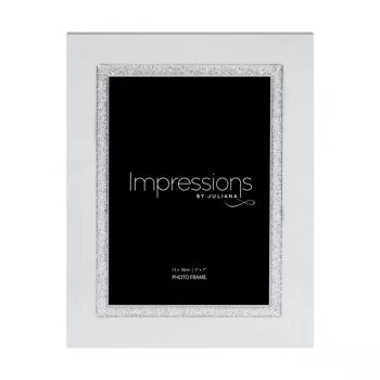 5" x 7" - Impressions Silver Colour Glitter Photo Frame