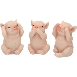 Three Wise Pigs Figurine