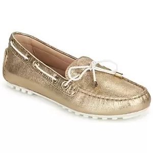 Geox D LEELYAN C womens Loafers / Casual Shoes in Gold,4,5,6