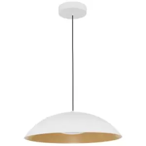 Netlighting Hampton LED Pendant Light, White/Wood - Merano