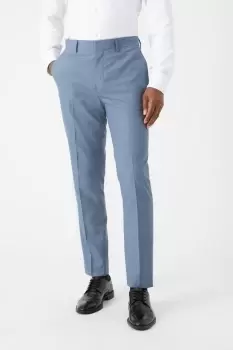 Mens Slim Fit Blue Suit Trousers