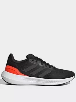 adidas Performance Runfalcon 3 Trainers - Black/Carbon, Black/Carbon, Size 8, Men