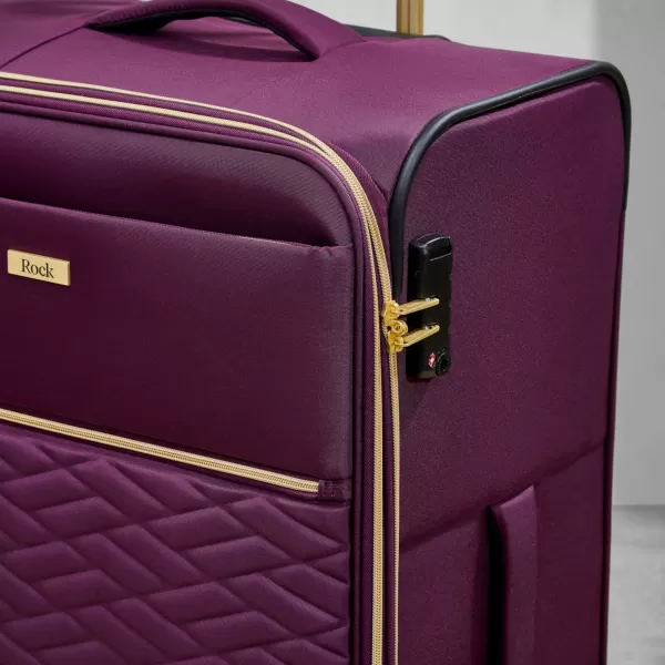 Rock Luggage Sloane ZW90701 Purple Suitcase 3Pcs Set