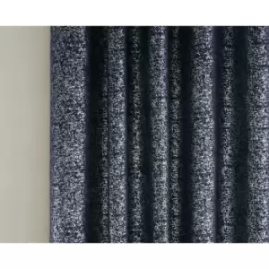 Halo Pair of 117x137cm Blackout Curtains, Navy