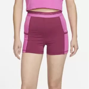 Nike Pro Womens High-Waisted 3 Training Shorts with Pockets - Pink