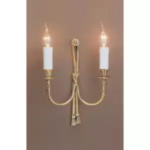 Impex Richmond Polished Brass Candle Wall Lamp