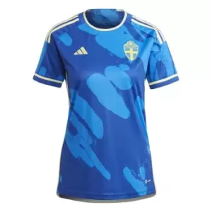 adidas Sweden Away Shirt 2022/2023 Womens - Blue