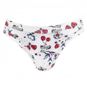 Tommy Bodywear Tommy Signature Print Thong - AntiqueWhite142