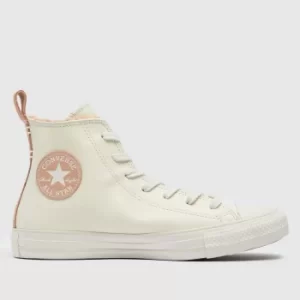 Converse White Cozy Tones Hi Trainers