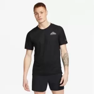 Nike Dri-FIT Trail Mens Short-Sleeve Trail Running Top - Black